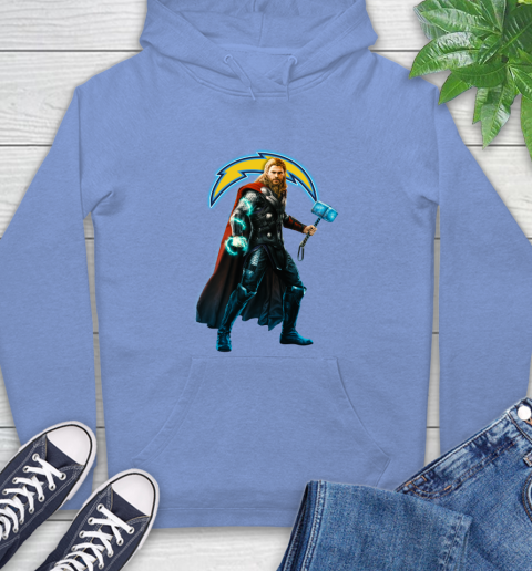 NFL Thor Avengers Endgame Football Los Angeles Chargers Hoodie 11