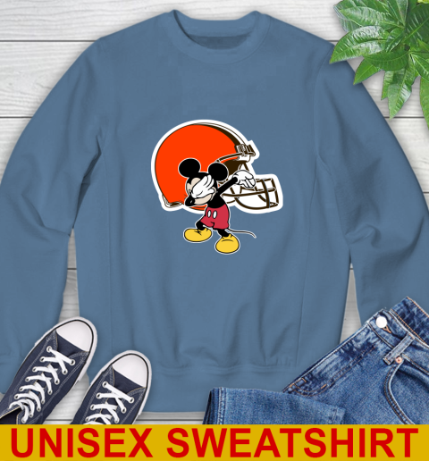 Cleveland Browns NFL Football Dabbing Mickey Disney Sports Sweatshirt 8