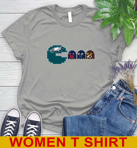 Philadelphia Eagles NFL Football Pac Man Champion Women's T-Shirt 11