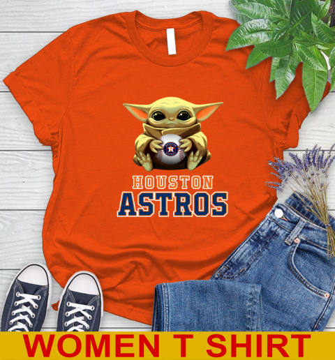 MLB Baseball Houston Astros Star Wars Baby Yoda Shirt 92