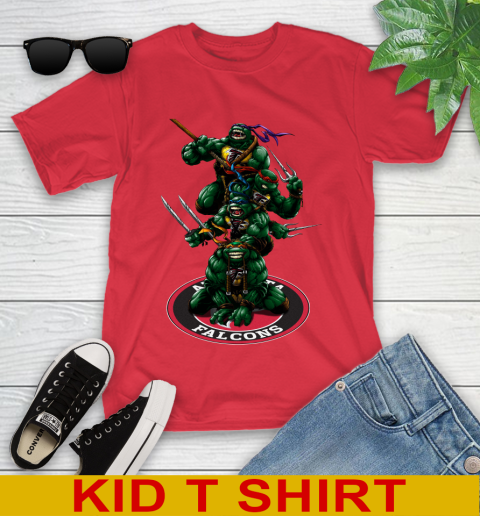 NFL Football Atlanta Falcons Teenage Mutant Ninja Turtles Shirt Youth T-Shirt 10
