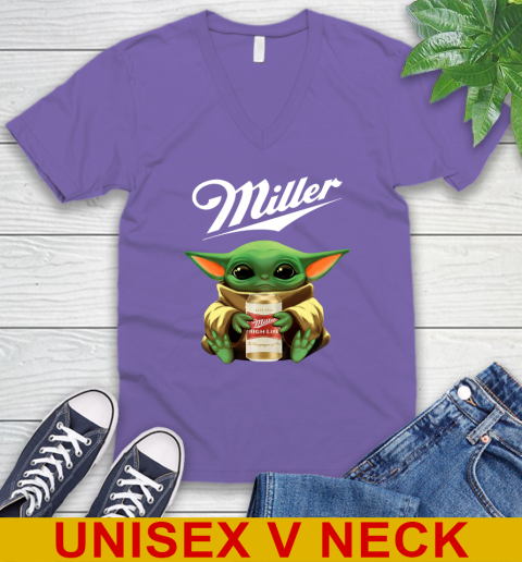 Star Wars Baby Yoda Hugs Miller High Life Beer Shirt 57