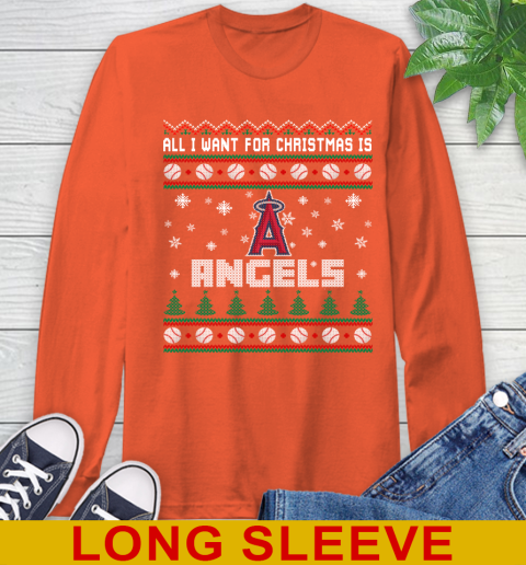 MLB All I Want For Christmas Is Los Angeles Angels Baseball Sports 58