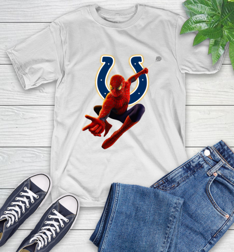 NFL Spider Man Avengers Endgame Football Indianapolis Colts T-Shirt