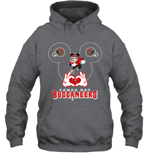 mg4g i love the buccaneers mickey mouse tampa bay buccaneers s hoodie 23 front dark heather