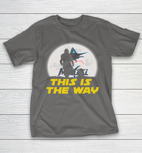 Miami Marlins MLB Baseball Star Wars Yoda And Mandalorian This Is The Way T-Shirt 8