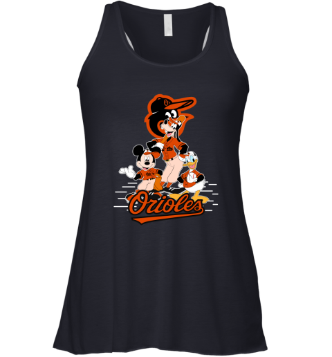 Baltimore Orioles Mickey Donald And Goofy Baseball Racerback Tank