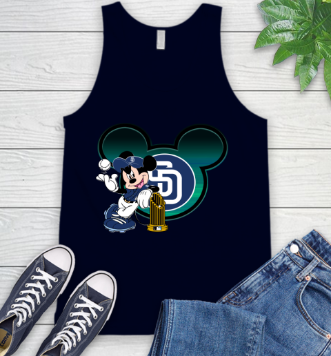 MLB San Diego Padres The Commissioner's Trophy Mickey Mouse Disney Tank Top 3