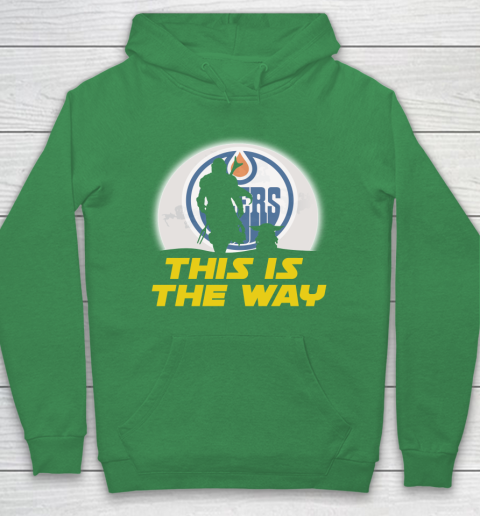 Edmonton Oilers NHL Ice Hockey Star Wars Yoda And Mandalorian This Is The Way Hoodie 5