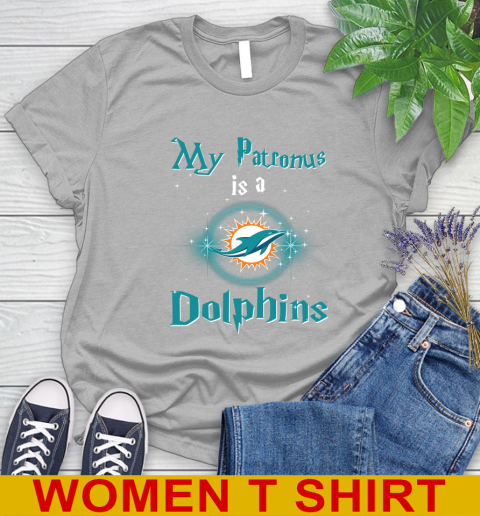 NFL Football Harry Potter My Patronus Is A Miami Dolphins Women's T-Shirt 5