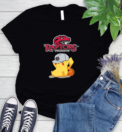 NBA Pikachu Basketball Sports Toronto Raptors Women's T-Shirt 2