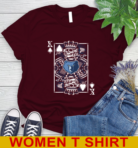 Memphis Grizzlies NBA Basketball The King Of Spades Death Cards Shirt Women's T-Shirt 6