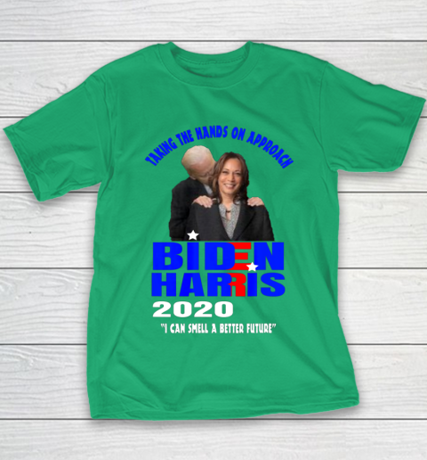Anti Joe Biden Kamala Harris Hands On Can Smell The Future Youth T-Shirt 3