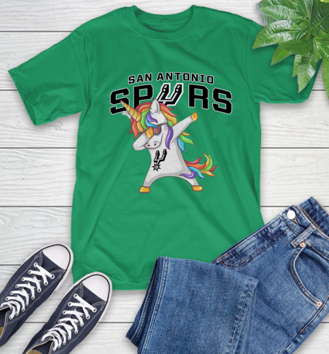 San Antonio Spurs NBA Basketball Funny Unicorn Dabbing Sports T-Shirt 7