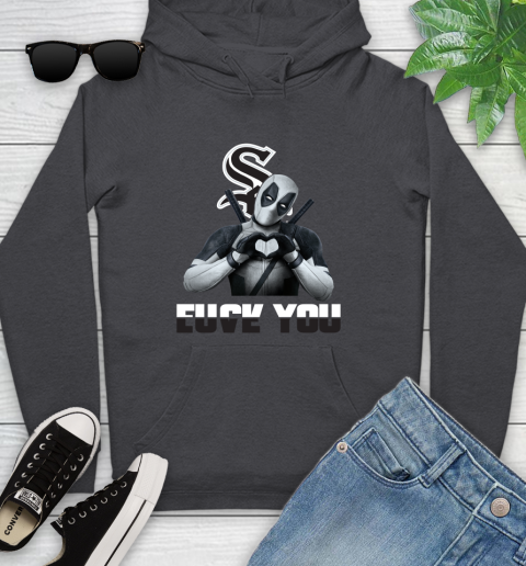 MLB Chicago White Sox Deadpool Love You Fuck You Baseball Sports Youth Hoodie 8