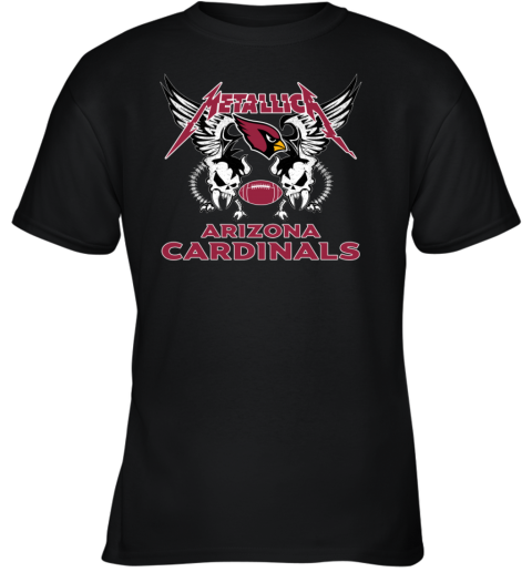 Arizona Cardinals Metallica Heavy Metal Football Youth T-Shirt
