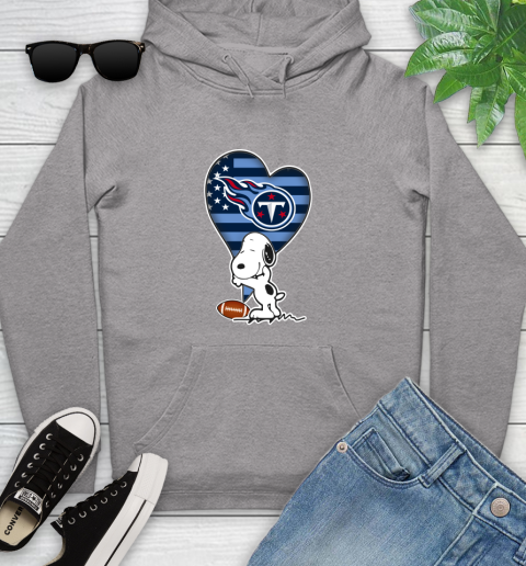 Tennessee Titans NFL Football The Peanuts Movie Adorable Snoopy Youth Hoodie 6