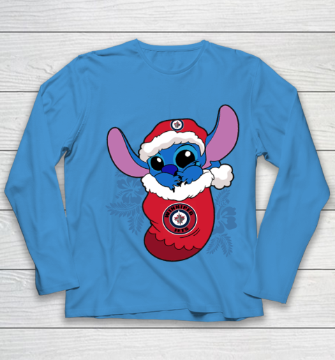 Winnipeg Jets Christmas Stitch In The Sock Funny Disney NHL Youth Long Sleeve 7