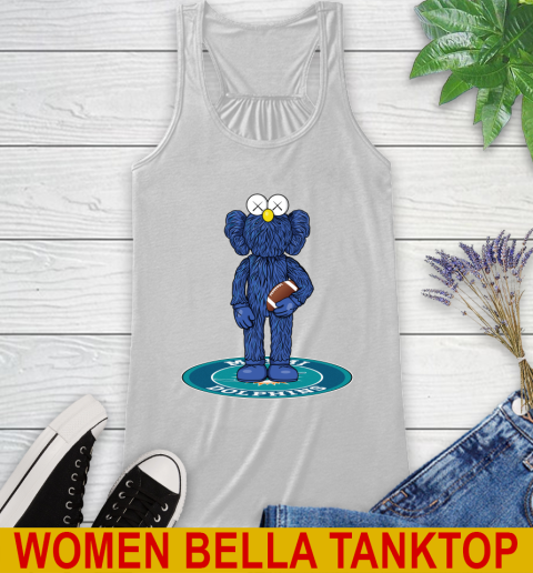 NFL Football Miami Dolphins Kaws Bff Blue Figure Shirt Racerback Tank