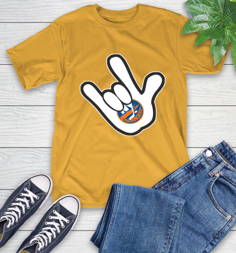 New York Islanders NHL Hockey Mickey Rock Hand Disney T-Shirt 3