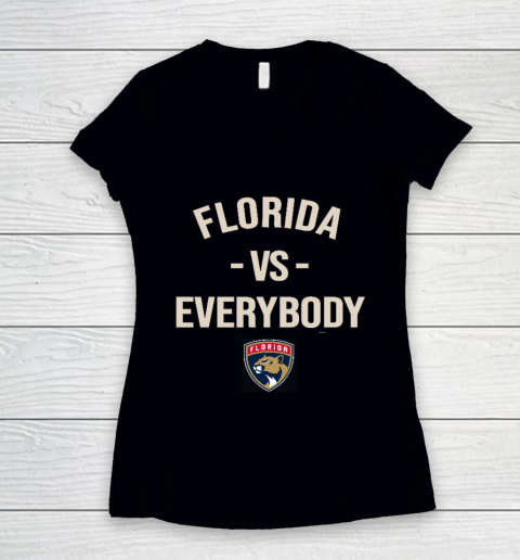 Florida Panthers Vs Everybody Women's V-Neck T-Shirt