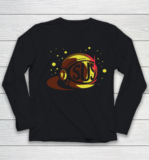 Ah Dont Be Sus Brown Among Us Youth Long Sleeve Tee For Sports