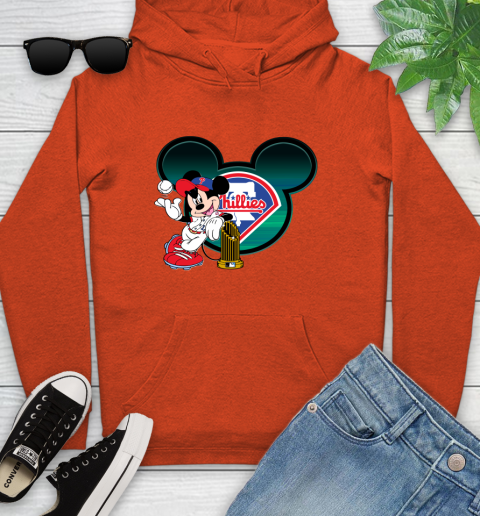 MLB Philadelphia Phillies The Commissioner's Trophy Mickey Mouse Disney Youth Hoodie 5