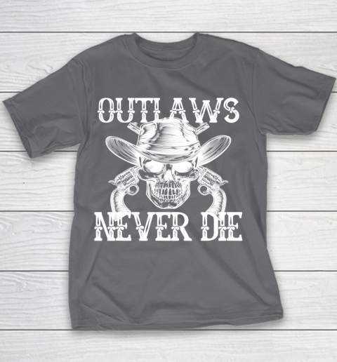 Outlaws Never Die shirt skull biker Youth T-Shirt 5