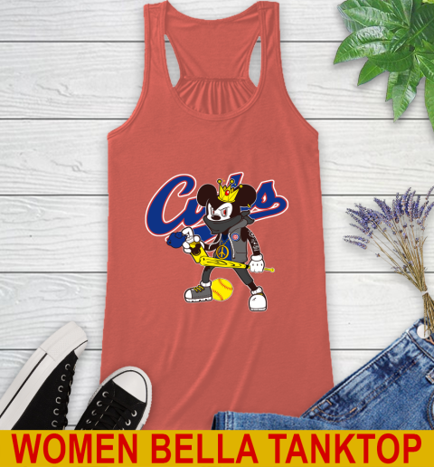 Chicago Cubs MLB Baseball Mickey Peace Sign Sports Racerback Tank 4