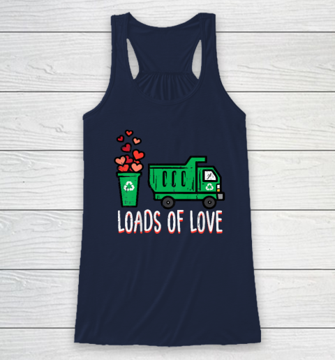 Kids Valentines Day Garbage Truck Loads Of Love Racerback Tank 5