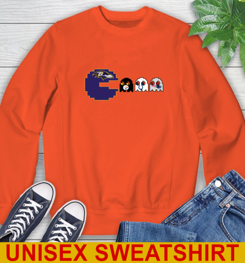 Baltimore Ravens NFL Football Pac Man Champion Sweatshirt 4