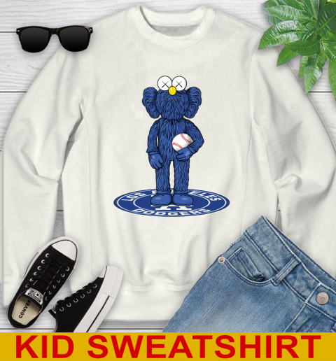 MLB Baseball Los Angeles Dodgers Kaws Bff Blue Figure Shirt Youth Sweatshirt