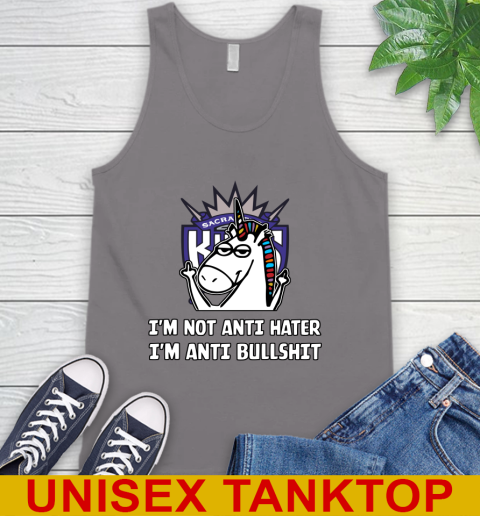 Sacramento Kings NBA Basketball Unicorn I'm Not Anti Hater I'm Anti Bullshit Tank Top 7