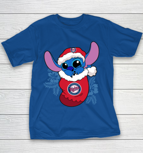 Minnesota Twins Christmas Stitch In The Sock Funny Disney MLB Youth T-Shirt 8