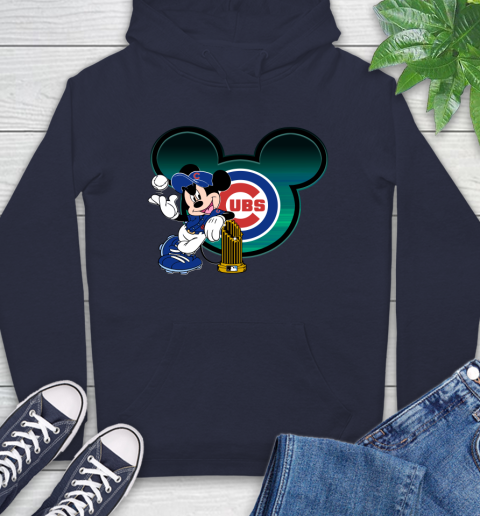 MLB Chicago Cubs The Commissioner's Trophy Mickey Mouse Disney Hoodie 4