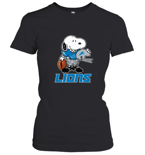 Snoopy A Strong And Proud Detroit Lions Player NFL Women's T-Shirt
