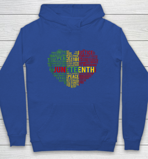 Juneteenth Heart Black History Afro American African Freedom Youth Hoodie 6