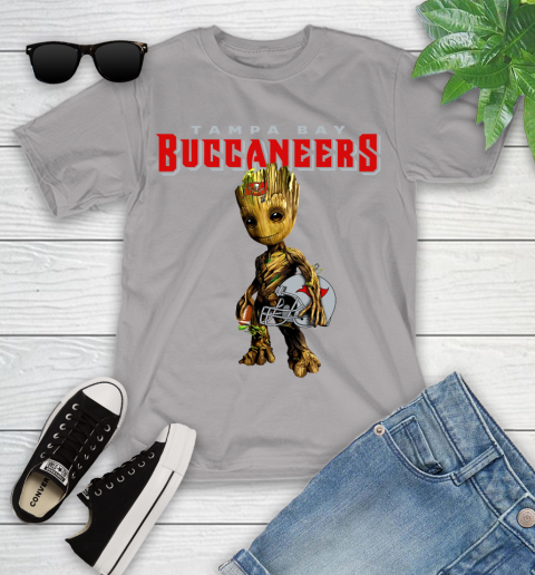 Tampa Bay Buccaneers NFL Football Groot Marvel Guardians Of The Galaxy Youth T-Shirt 4