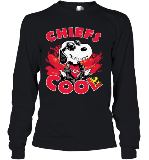 Kansas City Chiefs Snoopy Joe Cool We're Awesome Youth Long Sleeve
