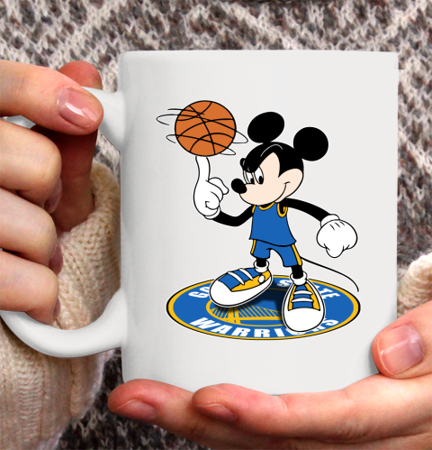 NBA Basketball Golden State Warriors Cheerful Mickey Disney Shirt Ceramic Mug 15oz 2