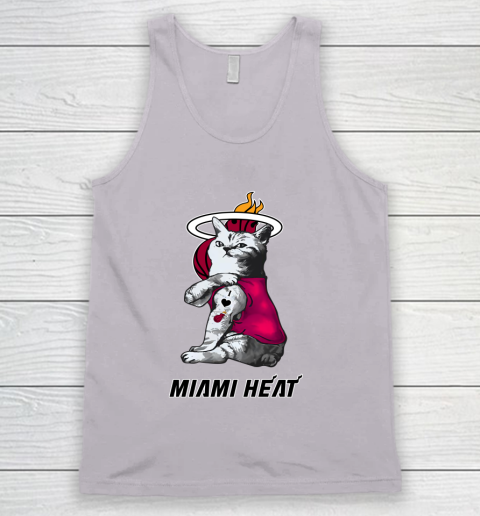 NBA Basketball My Cat Loves Miami Heat Tank Top 3