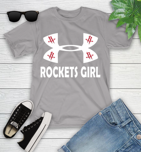 NBA Houston Rockets Girl Under Armour Basketball Sports Youth T-Shirt 4