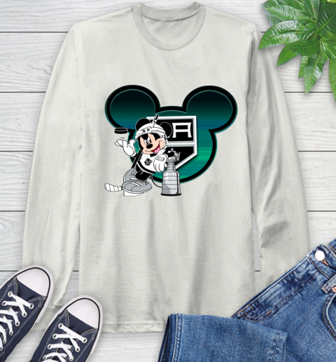 NHL Los Angeles Kings Stanley Cup Mickey Mouse Disney Hockey T Shirt Long Sleeve T-Shirt 12