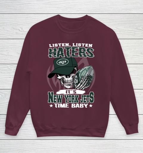 Listen Haters It is JETS Time Baby NFL Youth Sweatshirt 4