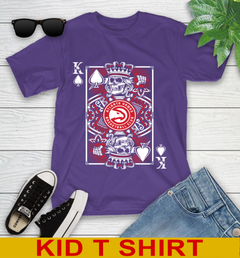 Atlanta Hawks NBA Basketball The King Of Spades Death Cards Shirt Youth T-Shirt 3