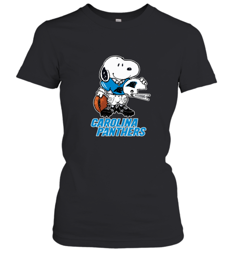 Snoopy A Strong And Proud Carolina Panthers Player NFL Women's T-Shirt