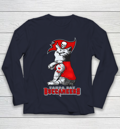 NFL Football My Cat Loves Tampa Bay Buccaneers Youth Long Sleeve 2