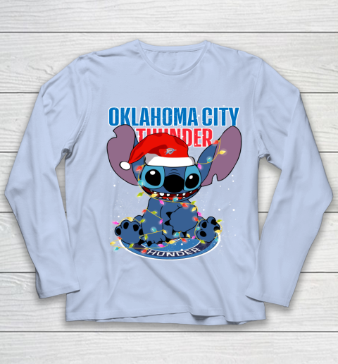 Oklahoma City Thunder NBA noel stitch Basketball Christmas Youth Long Sleeve 5