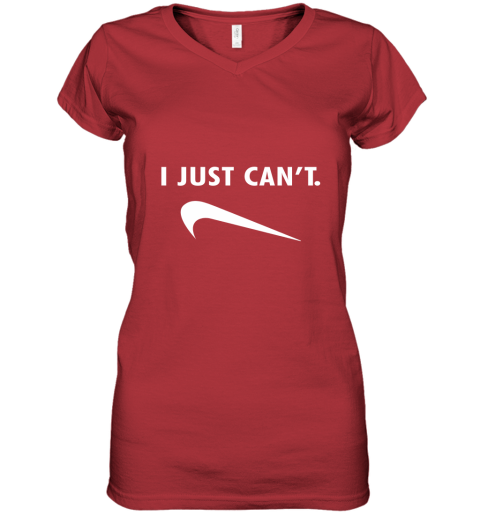 3e2d i just can39 t shirts women v neck t shirt 39 front red