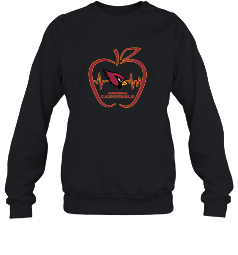 Apple Heartbeat Teacher Symbol Arizona Cardinals Sweatshirt